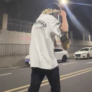 万针全刺绣工艺抖音得物高品质260克重磅纯棉双纱美式高街短袖T恤