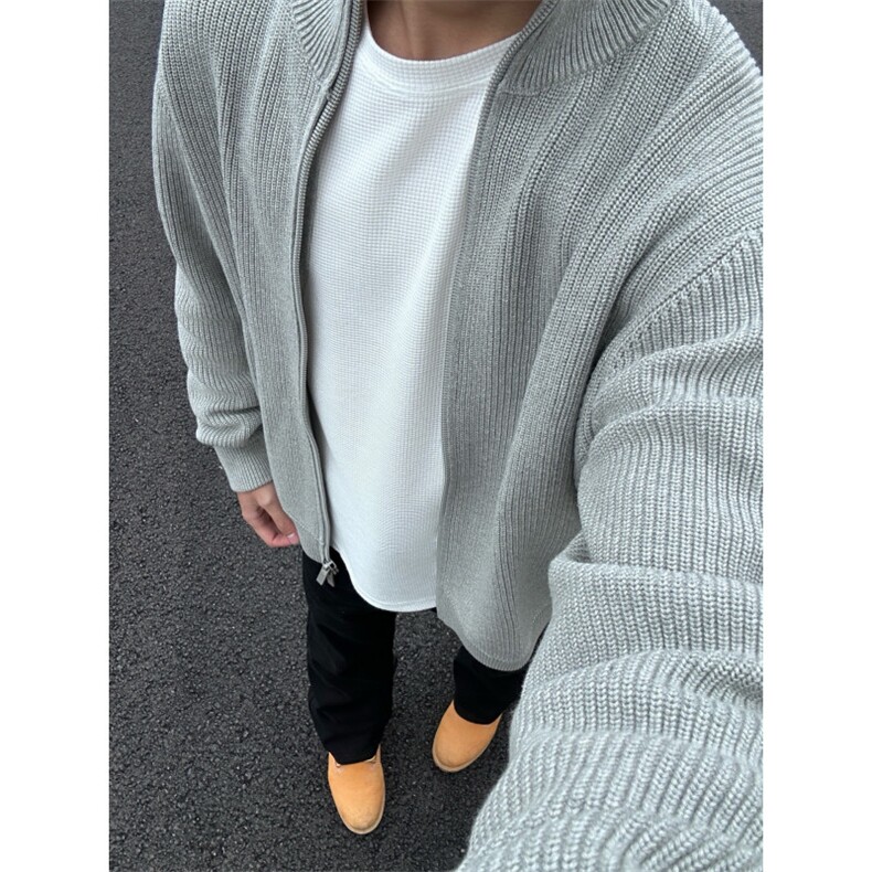 【有货】cleanfit拉链开衫毛衣外套男款针织衫M5653LL-特P55,男装针织衫/毛衣,星座1007（原301D）