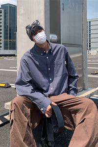 日系cityboy条纹长袖衬衫潮流休闲衬衣宽松百搭外套C2264-特价P33图片