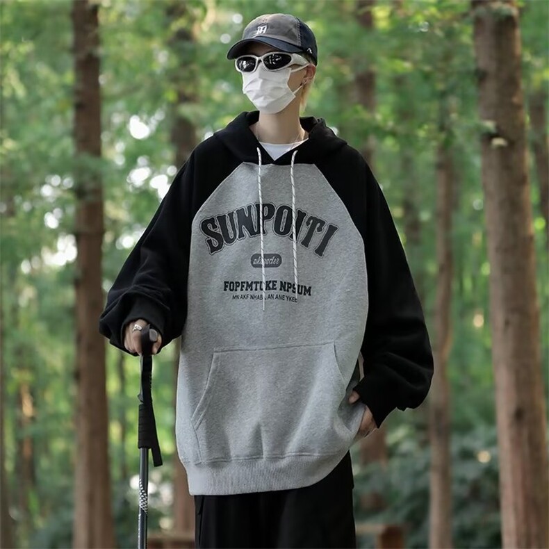 美式连帽卫衣男春秋季新款潮牌高街宽松百搭休闲外套WY221-P42,男装卫衣,星座1008