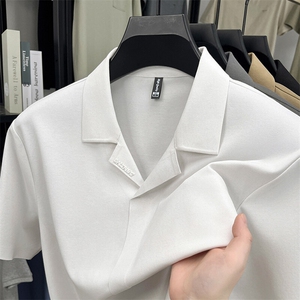 Z5003春夏男士新款短袖T恤青年修身西装领假开衫体恤休闲POLO衫