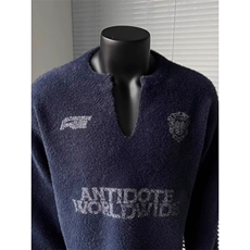 美式复古条纹软糯毛衣男女款秋冬季保暖慵懒风条纹情侣针织衫外套，男装针织衫/毛衣，星座506A