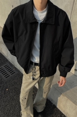黑墙春季翻领飞行服夹克短款外套男装宽松外套春装拉链衫S384特68，男装夹克，电商A233-1