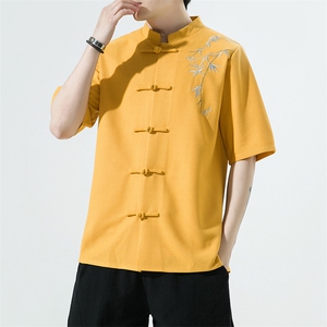 新中式风潮T恤短袖民族服饰刺绣汉服时尚唐装T329-P58图片