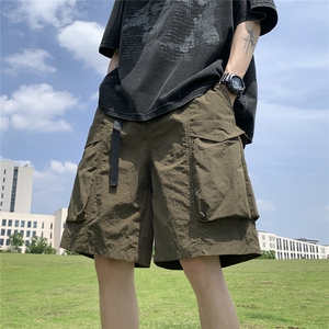 【三防】皱感工装多口袋织带速干运动休闲短五分裤XK008-P50控68图片