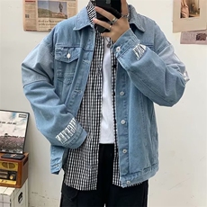 牛仔夹克男大码牛仔外套男茄克X138-P65，男装夹克，星座1109-3