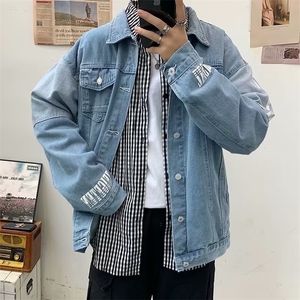 牛仔夹克男大码牛仔外套男茄克X138-P65图片