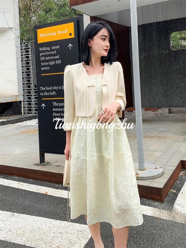 风两件套连衣裙补单款，女装连衣裙，天使公主