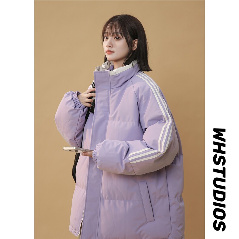 ！冬季条纹五防立领加绒加厚棉衣情侣撞色棉服外套MY7777-p68,男装棉衣,星座610B-1