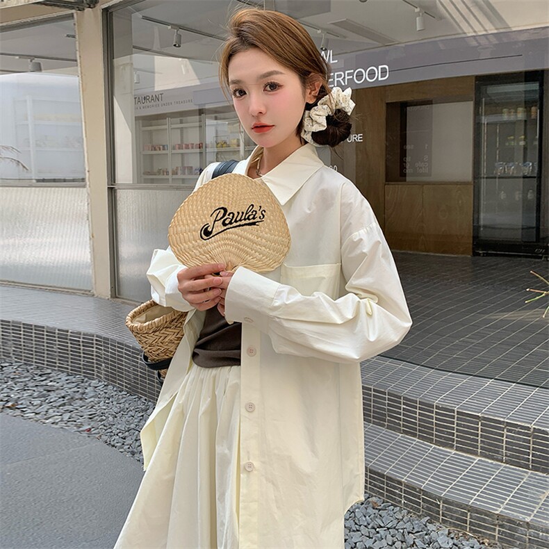 米白色时尚减龄轻薄衬衫套装女2025夏季新款小个子休闲短裤两件套,女装套装/套裙,浙宝305