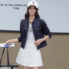 高级感气质牛仔短外套女春秋新款小个子宽松百搭复古长袖夹克上衣，女装牛仔外套，跑量工厂店