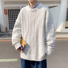 毛衣男韩版潮流宽松针织衫冬季ins港风慵懒线衣外套MY05558-P55，男装针织衫/毛衣，星座308B-1