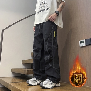 新款户外防泼水冲锋裤保暖直筒工装裤，加绒K1293特p53,常规特P43图片