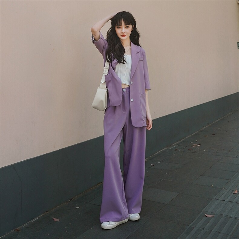【新款现货】夏款短袖气质西装套装088-1869P135K198,女装套装/套裙,2C088