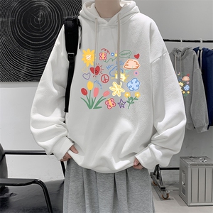 纯棉连帽卫衣男大码运动帽衫宽松薄WY2319-P35加绒款-P40,薄款风衣搭配的裤子图片