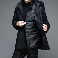 DW21142冬季男士羽绒服外套男装一衣三穿修身白鸭绒加肥加大P269，男装羽绒服，电商B360