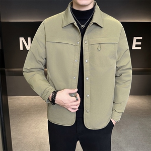新款男士小翻领羽绒服夹克加厚防寒309B-3-81065-P188图片