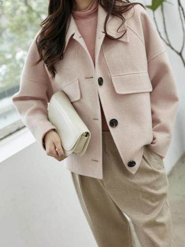 冬季新款双面羊绒大衣，女装，拉嘉图