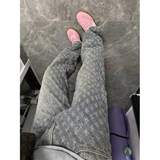 【有货】提花满印牛仔裤男夏季美式复古直筒裤子KZT63HH-特P45，男装牛仔裤，星座1007（原301D）