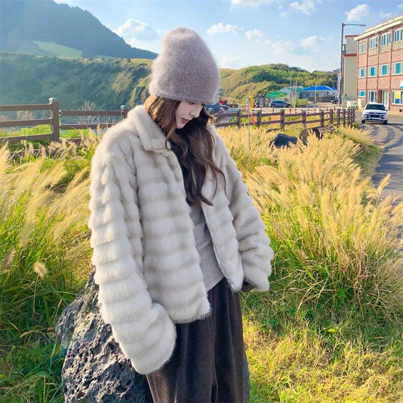 【新款】现货内里加棉水貂绒外套2C131-698-P205K298,女装短外套,2C131