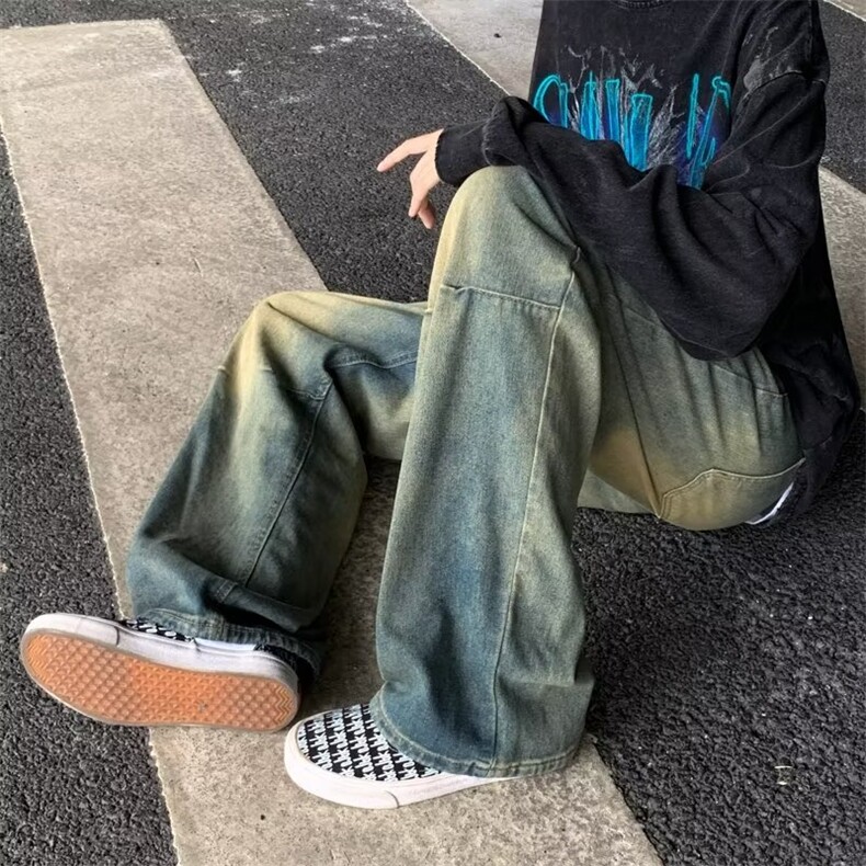 青春流行ins男直筒水洗牛仔裤N1061P40,男装牛仔裤,星座1116-2