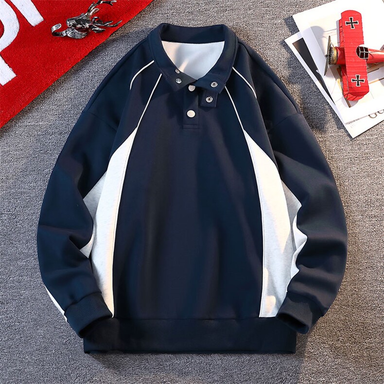 秋季设计感美式休闲男女宽松休闲百搭高级感卫衣W4695-特价P44，男装休闲裤，电商A007