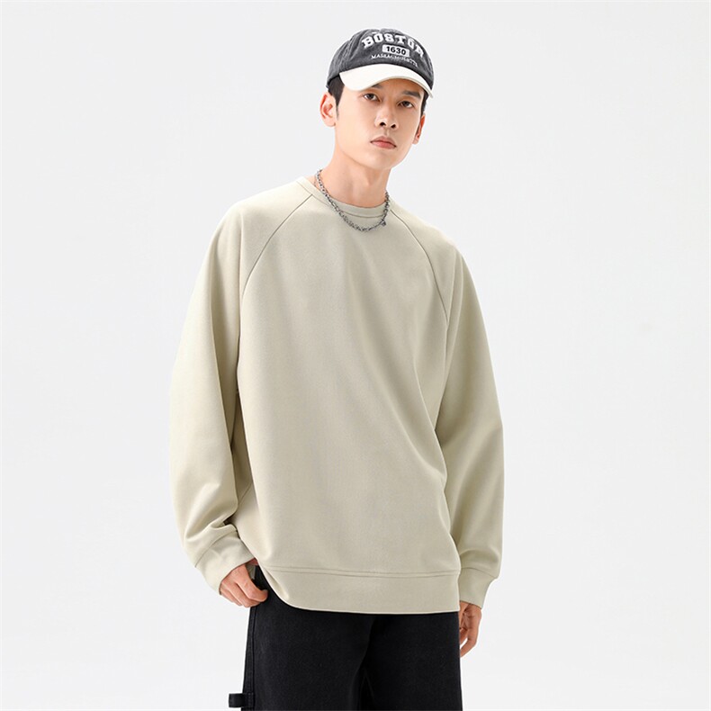 新款男百搭纯色圆领麂皮绒面料无影墙卫衣VE2021-P50控88,男装卫衣,星座717