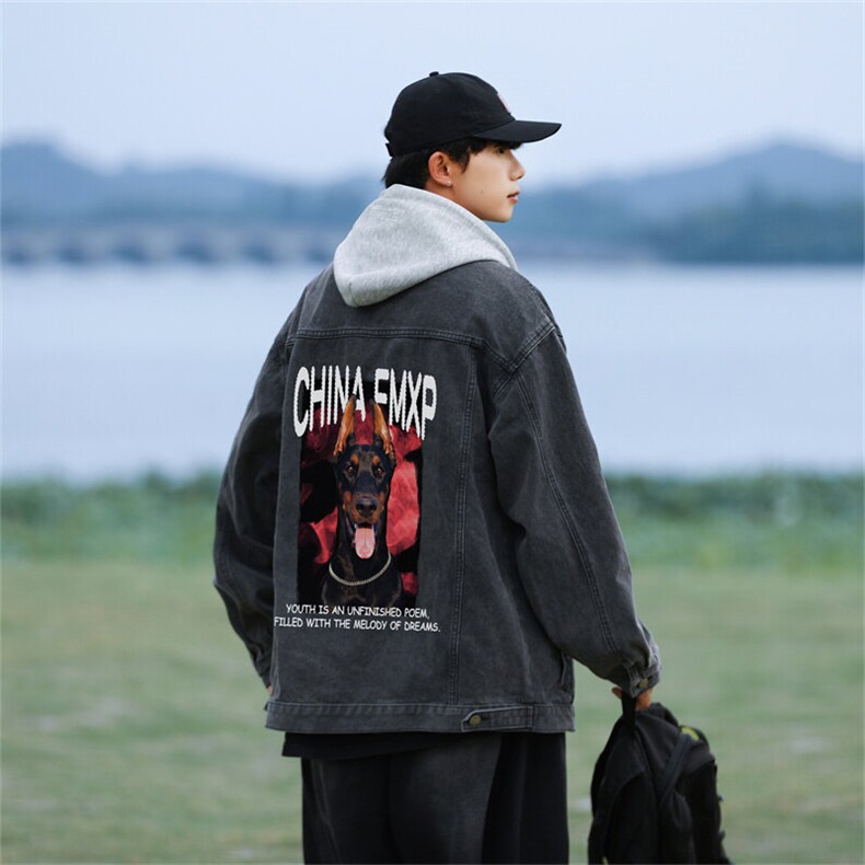 美式西海岸hiphop牛仔外套男ins痞帅高街潮牌夹克春季JK1125-P88,男装夹克,星座1103-3