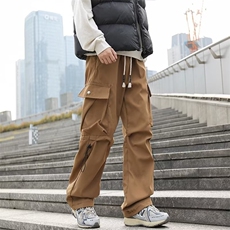 美式工装裤男生新款宽松直筒伞兵裤子潮牌秋季休闲裤长裤KY60，男装休闲裤，星座1116A-1（原606A）