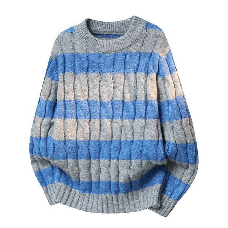 8824-P48 2025年秋冬新款休闲毛衣男士时尚长袖宽松针织衫上衣图片