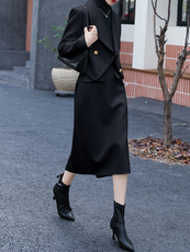 职业套装女2023春秋新款时尚气质女神范高级感小西装半身裙两件套，女装套装/套裙，时尚俏佳人