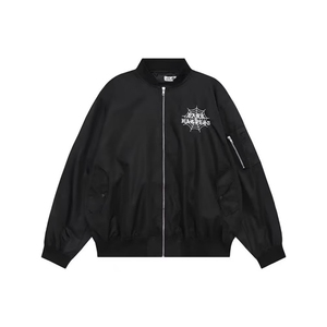 美式复古蜘蛛棒球服外套男女春秋季潮牌飞行员夹克宽松常规情侣图片