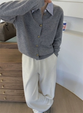 时尚百搭宽松羊毛开衫外套舒适保暖秋冬季必备单品，女装羊毛衫，圣旺供货