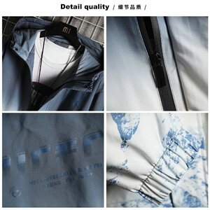 渐变夹克男2021宽松韩版潮牌春秋季连帽防风外套DS857TP65图片