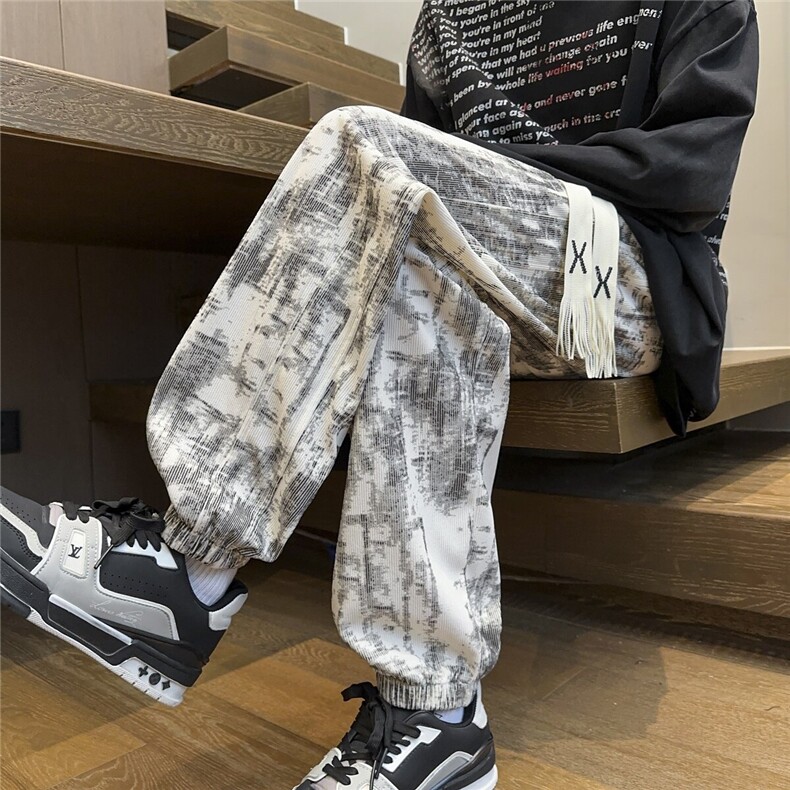 2025扎染束脚裤美式高街百搭休闲裤CK68*P30控68，男装休闲裤，星座511-1