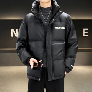 高品质立领拼接羽绒服男士冬季新款潮流帅气轻薄外套高品质男装图片