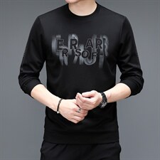2023新款卫衣男士加绒上衣针织衫长袖T恤P59，男装针织衫/毛衣，电商D223-1