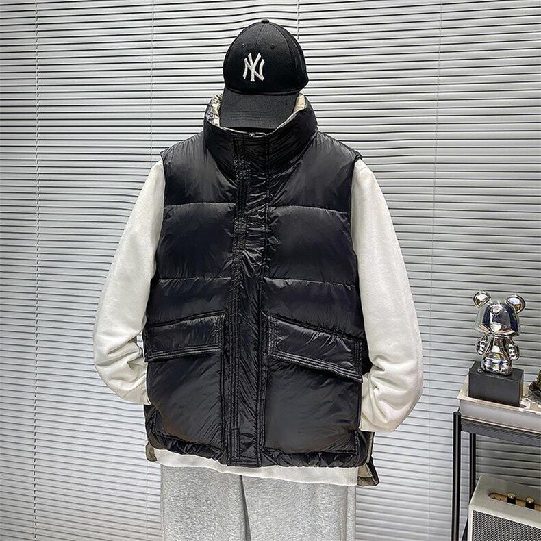 2025新款冬季短款休闲男士羽绒马甲A221-2-6281P150,女装马甲,电商A221-2