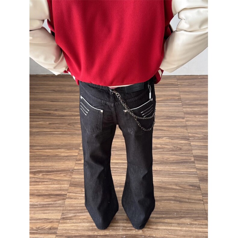 「微喇堆积」YKK拉链原牛四线窄宽牛仔裤ZK0464-P65，男装牛仔裤，星座313A(原308A-2)