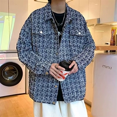格子夹克男女千鸟格韩版ins宽松复古小香风外套休闲上衣JK480-P59，男装夹克，星座1008
