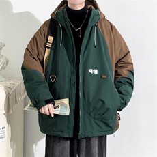 冬上新加棉保暖棉服潮青少年连帽棉衣外套男女8325-P110控价158，男装棉衣，电商A441-1