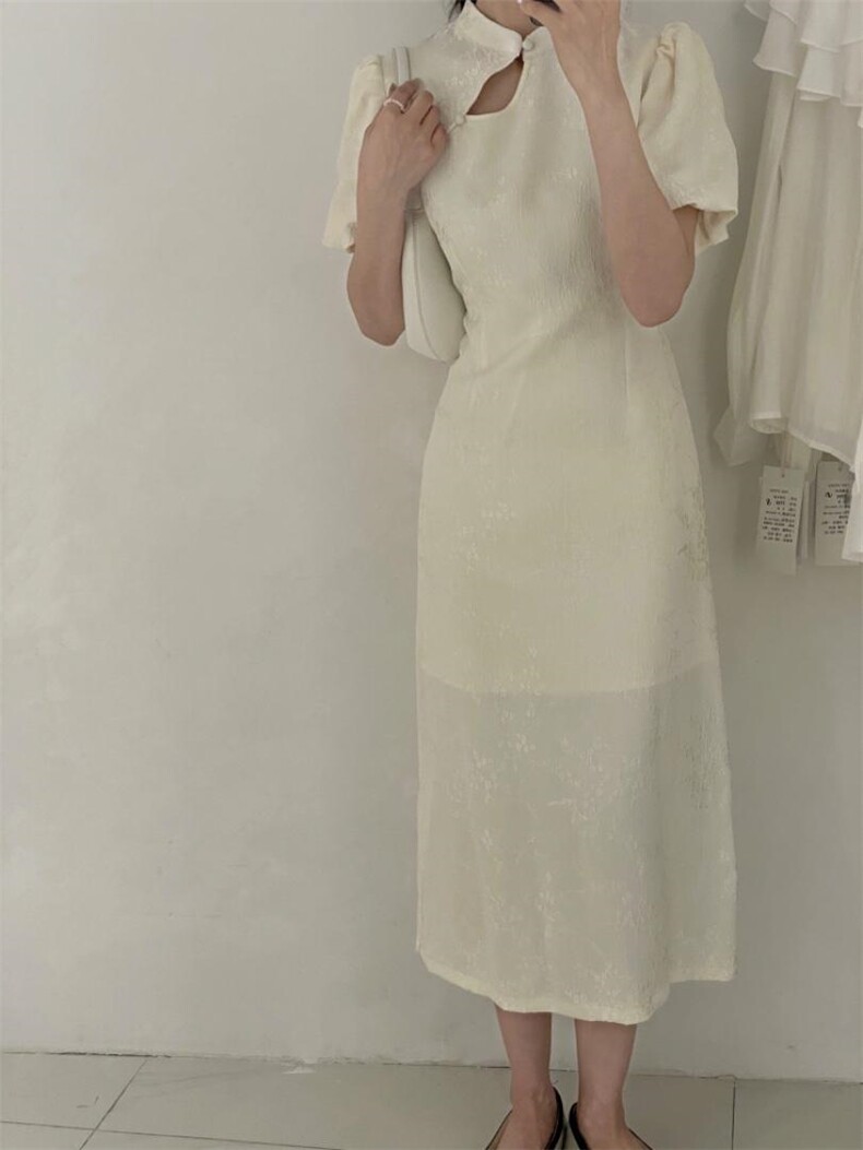 缇花旗袍长裙，女装汉服/婚纱/旗袍/礼服，驿谷