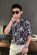 312A-108-P55新款社会小伙中袖衬衫韩版潮流男士五分袖衬衣A，男装T恤，星座312A-5