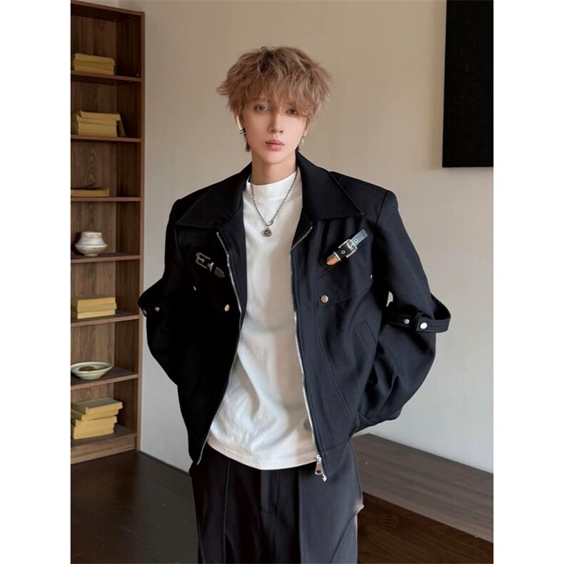 706-1-JK6131-P85特P现货秋季小众设计感金属拉链解构夹克,男装夹克,星座706-1