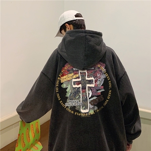 W16 XZ517A-6 P68 秋冬新款水洗做旧宽松休闲卫衣图片