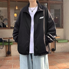 立领潮流标准长袖青春流行男气质外穿纯色潮新款春秋日系文艺夹克，男装夹克，星座1210-1