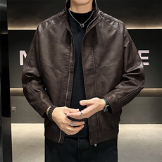 秋季现货大码休闲皮衣外套8326-P100控189大码元，男装皮衣，星座209