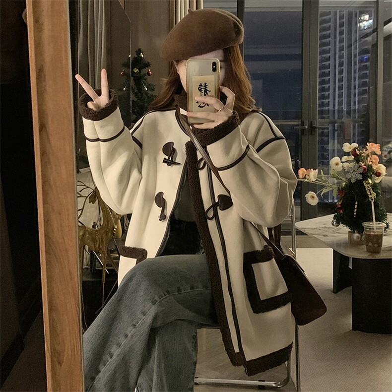 C929-P150外套秋冬款2025新款女加绒加厚皮毛一体冬季羊羔绒棉服,男装棉衣,星座911-2(原星座613-2）