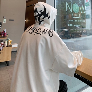 EQ305 这是一件很潮的美式麂皮绒连帽套头卫衣男秋季宽松外套P58图片