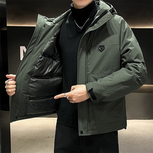 大码连帽男士加厚保暖大棉袄7503-P90大码元控169